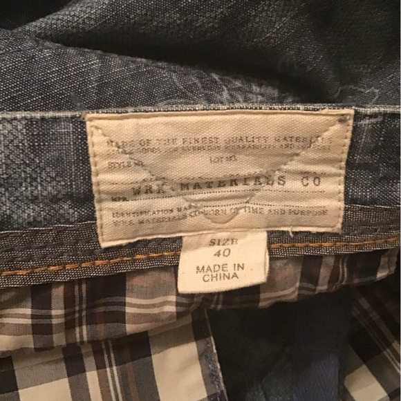 Wrk & Materials Denim Flower Print Short Pant - Picture 2 of 4